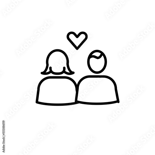 family icon on white background ilove mom and dad photo