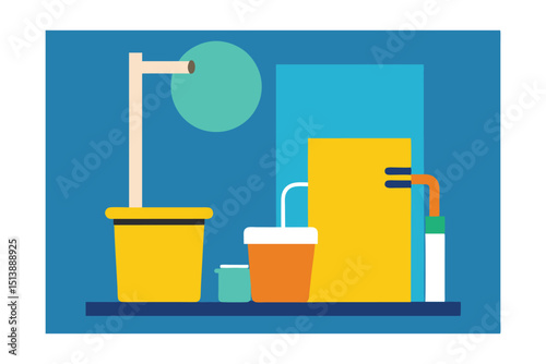 vector illustration of a trash can