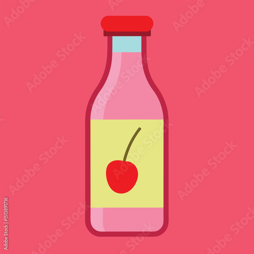 cherry juice of bottle icon