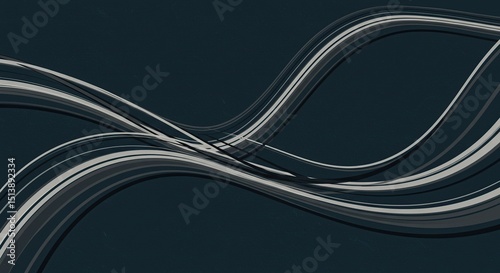 Abstract dark background with flowing, wavy lines