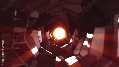 animated background light at the end of the tunnel