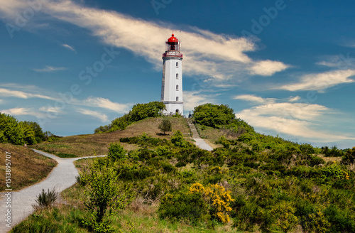 Leuchtfeuer Dornbusch, Insel Hiddensee, Rügen, Mecklenburg-Vorpommern, Deutschland