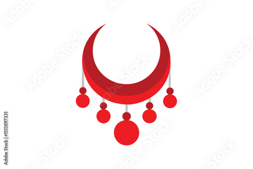 ornamental drop earrings with red beads