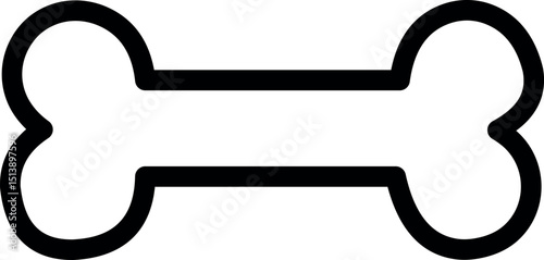 Simple dog bone icon