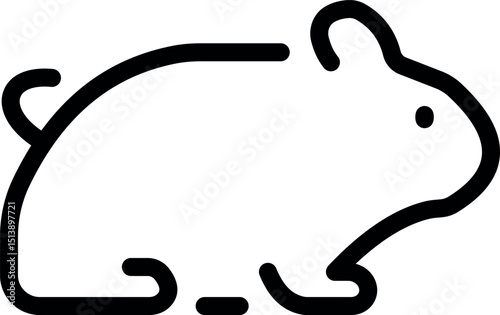 Hamster/Guinea Pig Simple Icon
