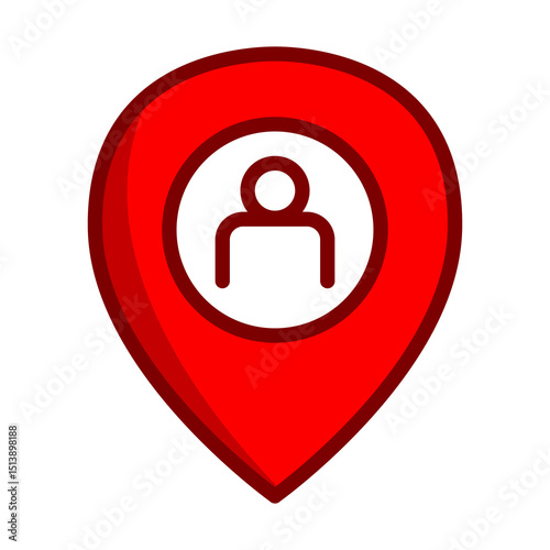 location icon people vector color