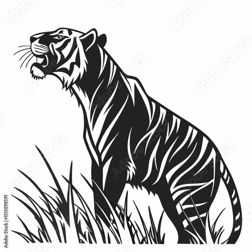 tiger Silhouette illustration