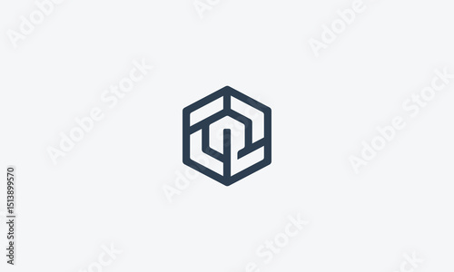 Flat letter lp logo design template