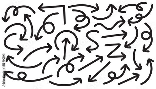 pen arrow, charcoal and arrow sketches in dynamic styles. hand drawn directional grunge arrow designs elements add artistic flair to infographics, presentations, and designs