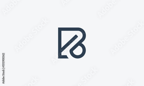 Branding identity colorful letter lb icon logo design