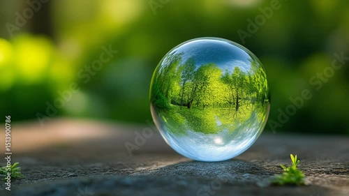 earth in a glass sphere