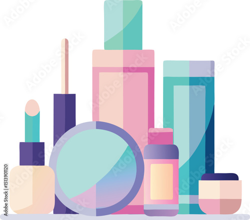 make up set holographic icon. branding logo concept