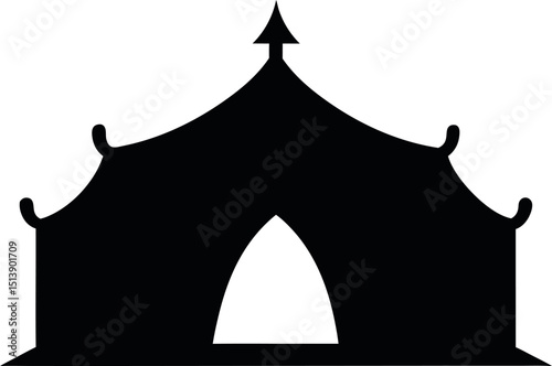 Gazebo tent icon Simple illustration of gazebo tent vector icon for web design isolated on white background
