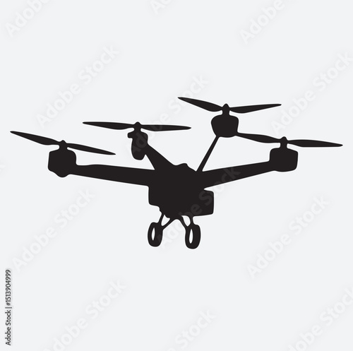 drone icon silhouette vector art illustration