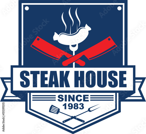 Steak House Badge Logo.eps