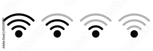 wifi Solid icon. WIFI internet sign icon in flat style. Wi-fi wireless technology vector. Wifi icon set. signal vector icon. Wireless icon vector. Internet concept at home or at work.Icon for the site