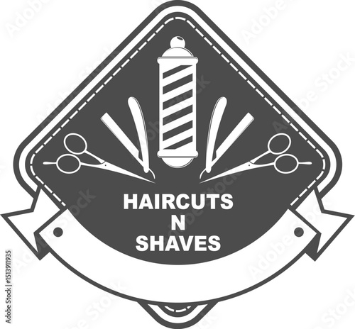 Barber Shop Logo Template Design.eps