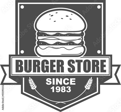 Burger Store Badge Logo.eps