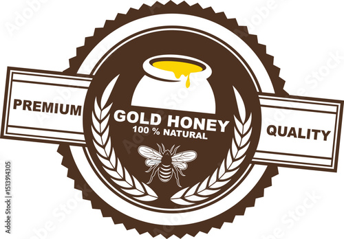 Gold Honey Label Design.eps