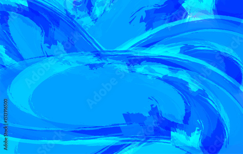 Modern Acrylic Paint Texture, Blue Ink Brush Stroke Wallpaper