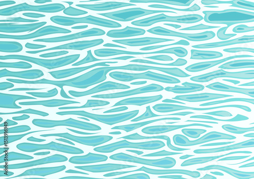 illustration of a crystal clear water surface with waves