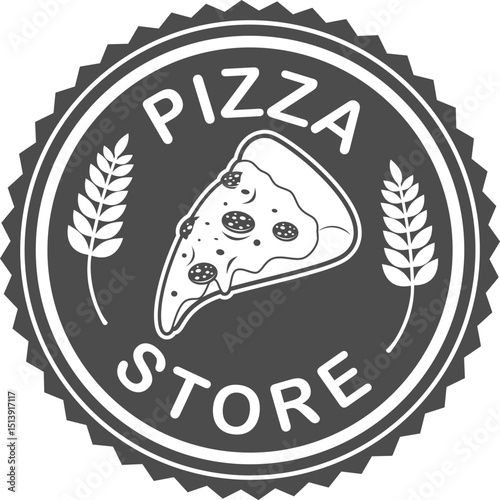 Pizza Stamp Logo Design.eps