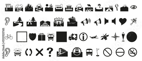 Black vector silhouettes of business people icons for web design