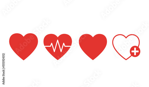 Heartbeat line icon. Emergency defibrillator sign. Automated External Defibrillator. Vector illustration.