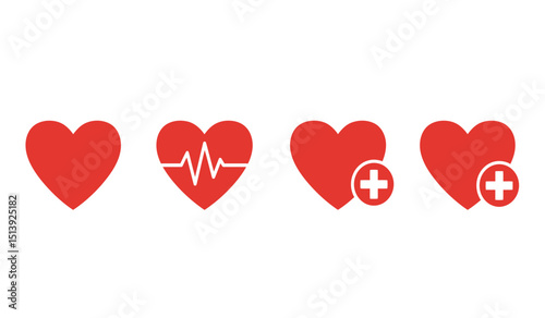 Heartbeat line icon. Emergency defibrillator sign. Automated External Defibrillator. Vector illustration.