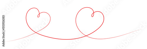 Heart icon hand drawn. Heart continuous line drawing. one line art sketch heart. Symbol love. Eps 10.