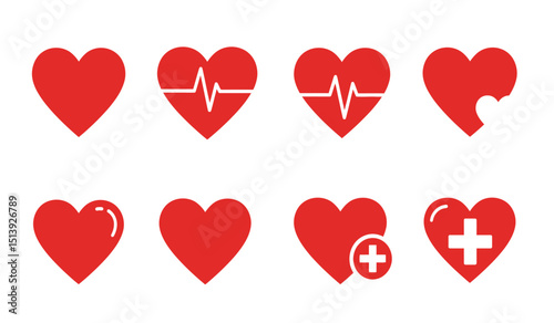 Heartbeat line icon. Emergency defibrillator sign. Automated External Defibrillator. Vector illustration.