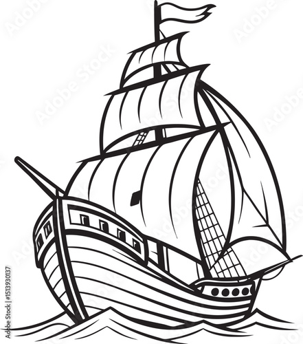 pirate ship silhouette