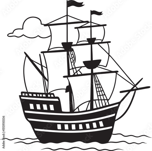 ship in the sea