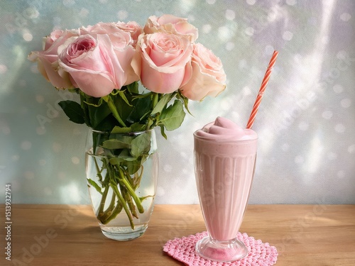 Roses and milkshake