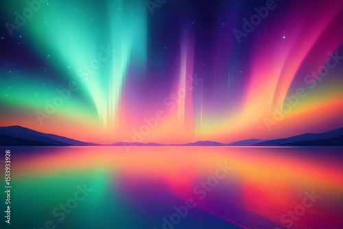 Ethereal Light Whispers: Gentle Aurora Sky Texture
