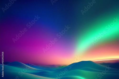 Ethereal Light Whispers: Gentle Aurora Sky Texture