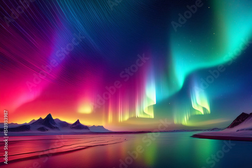 Cosmic Energy Unleashed: Vibrant Aurora Spectacle