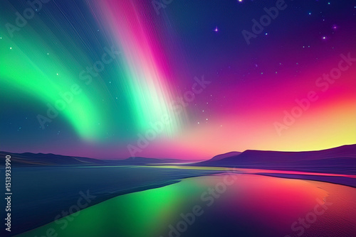 Cosmic Energy Unleashed: Vibrant Aurora Spectacle