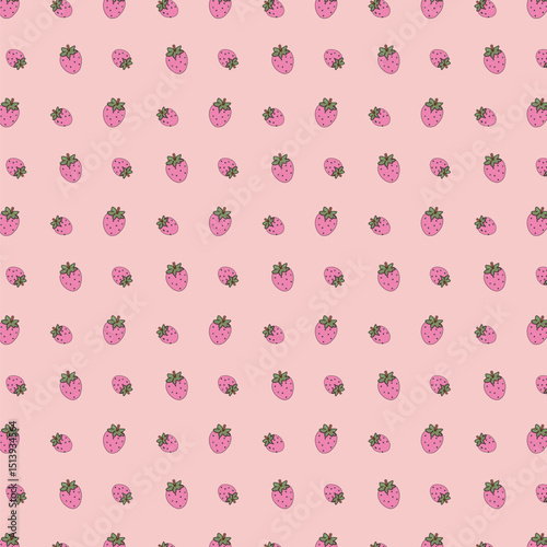 Seamless pattern with in strawberries