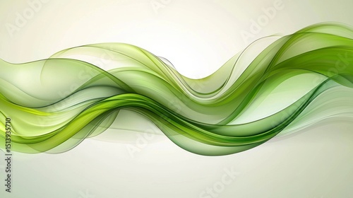 Abstract green wave design