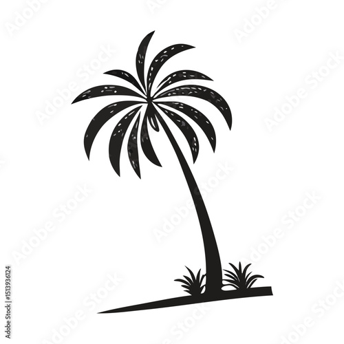 Palm tree vector icon, palm tree icon, palm tree logo, tree icon, tree logo, tree design. Adobe Illustrator Artwork