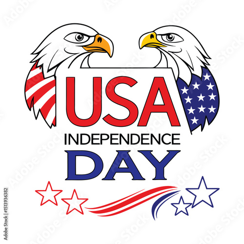 USA independence day patriotic eagles design