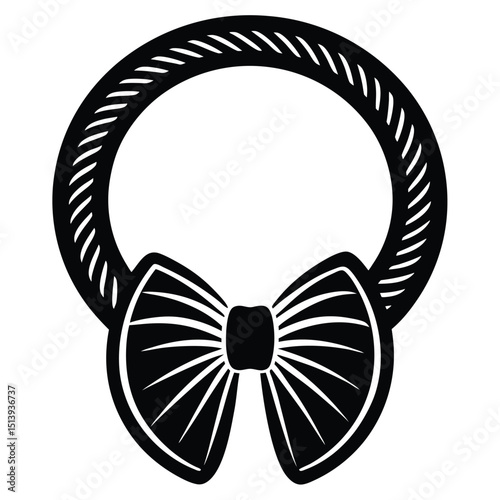 Hair Bow Ring Vector Set – Cute Black and White Clipart

Stylized Bow Hair Ties – Girly Fashion Vector Icons

Black and White Bow Accessories – Cartoon Style Clipart