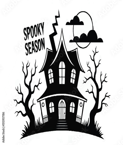 Set of halloween silhouettes black icon and character. Vector illustration. Isolated on white background. less 