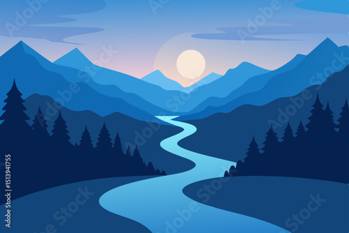 winter landscape in the mountains