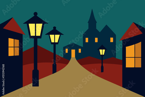 vector illustration of a castle