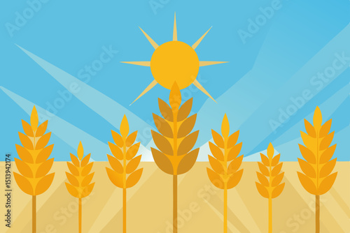 vector illustration of a sunflower