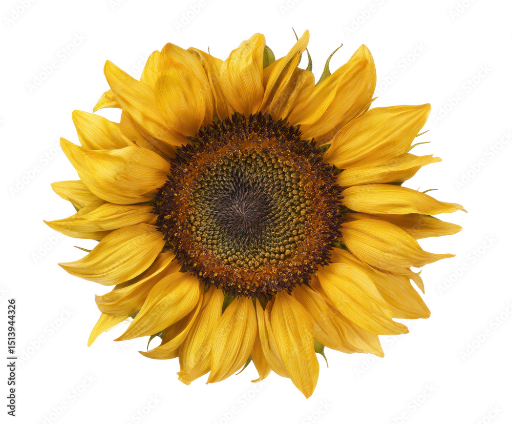 Fototapeta premium Vibrant Yellow Sunflower Close-Up Nature's Golden Beauty