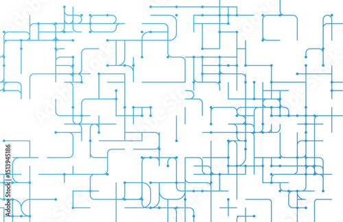 Technology circuit board electronics digital banner blue line pattern vector design