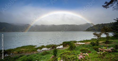 rainbow over mountians